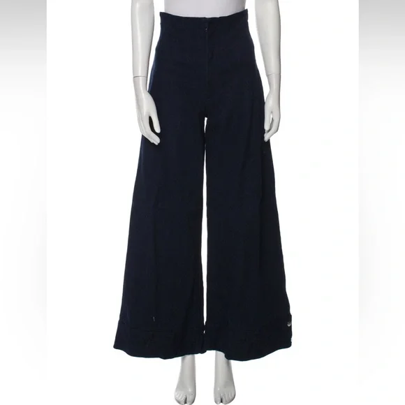 Motif Official High Waisted Dark Wash Wide Leg Jeans, Medium - Picture 1 of 7